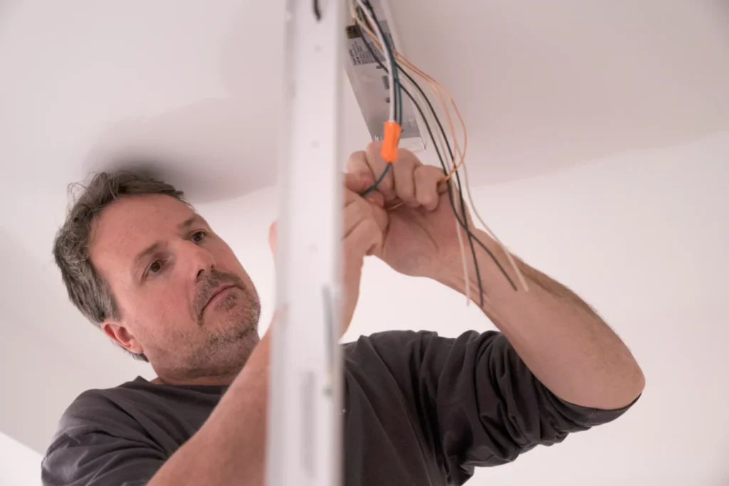 a electrician performing electrical services in plymouth, mn.