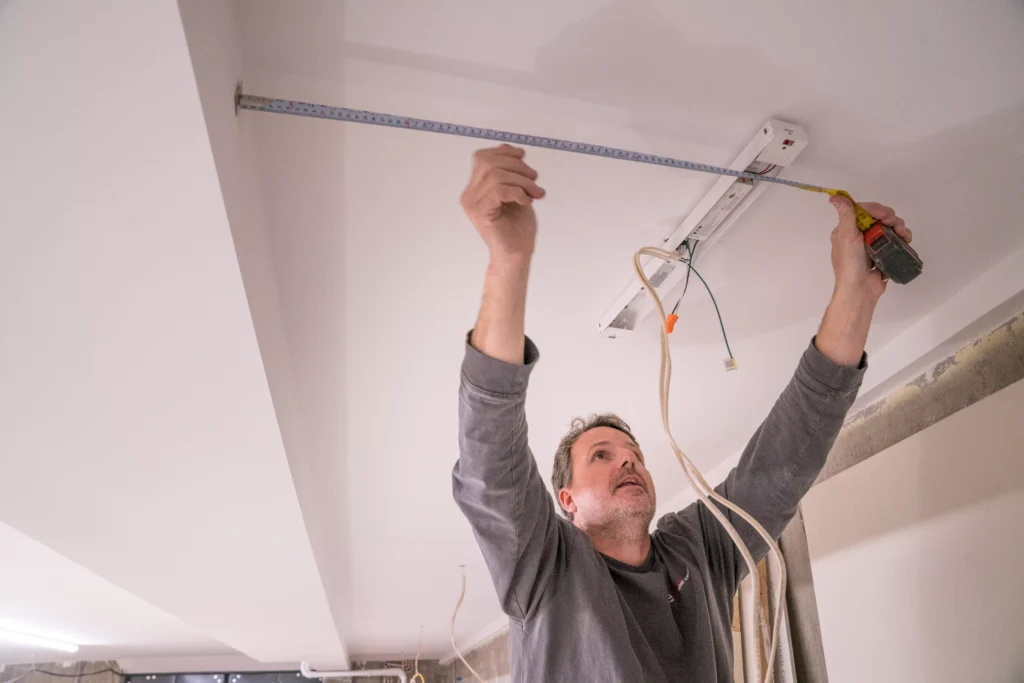 electrician performs electrical services.