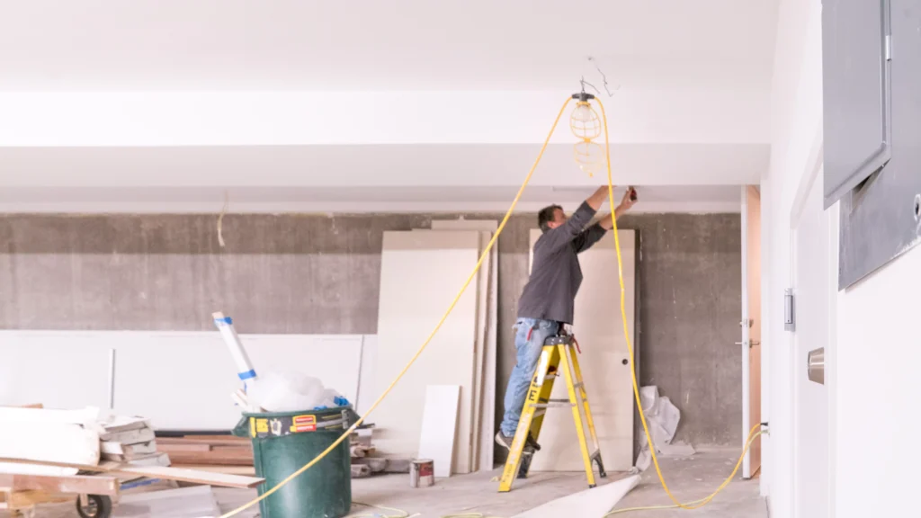 a electrician performing electrical services in arden hills, mn.